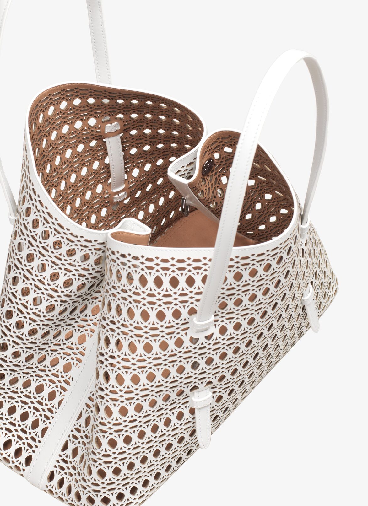 Mina 32 Tote Bag ALAÏA WHITE MINA 32 TOTE BAG